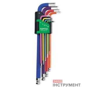 9 Pcs Ball Hex Key Set (Multicolor) Extra Long - SGT1009XLBC