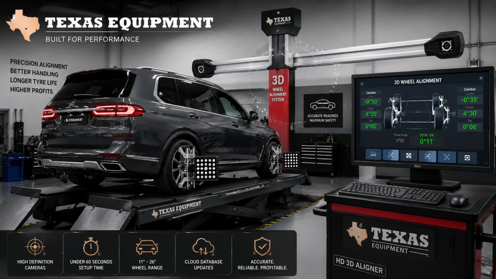 3D Wheel Alignment Machine