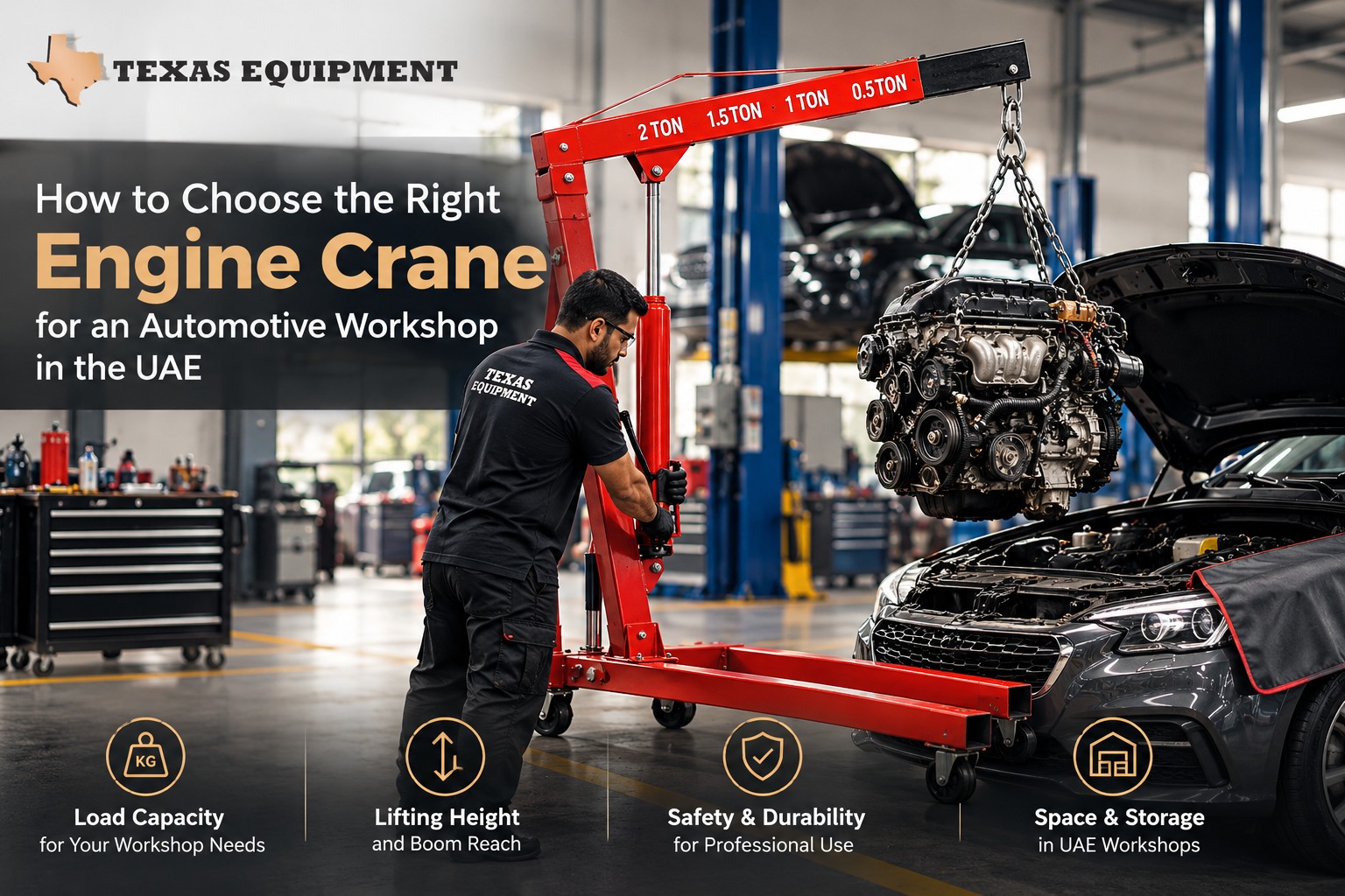 Choosing the Right Engine Crane for UAE Workshops