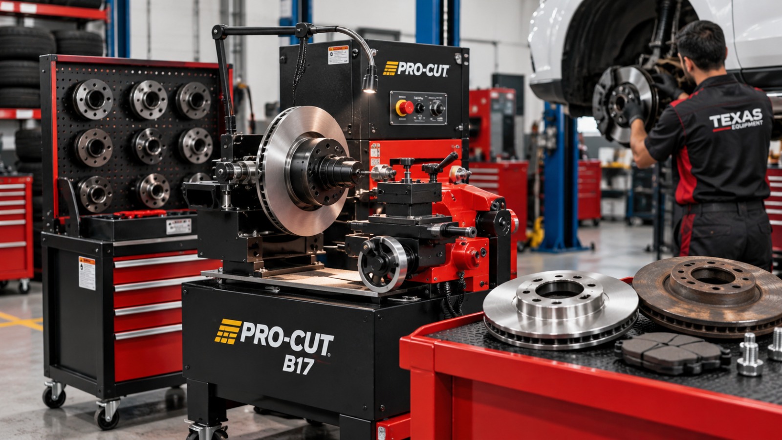 Pro-Cut B17 brake lathe machine for professional automotive workshops in the UAE